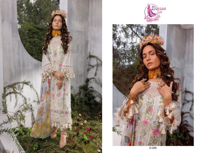 Sana Shafinaz Vol 1 By Dinsaa Cotton Embroidery Pakistani Suits Wholesale Price In Surat
